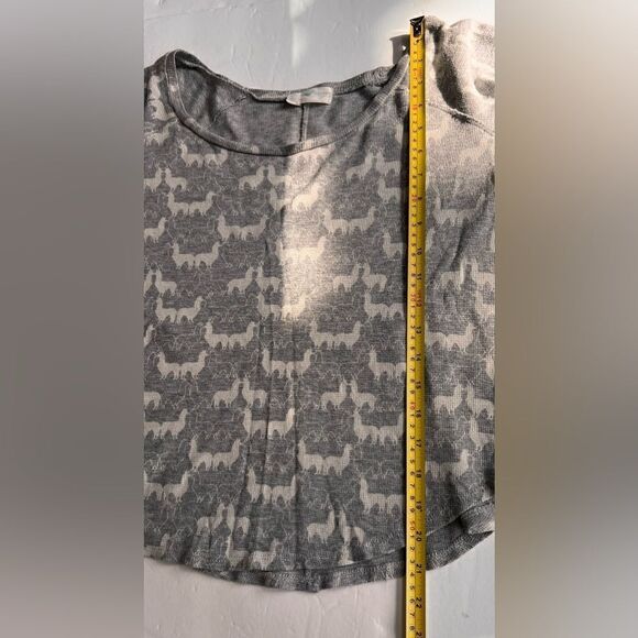 Stem Top Womens Medium Waffle Knit Gray White Alpacas - Picture 4 of 6